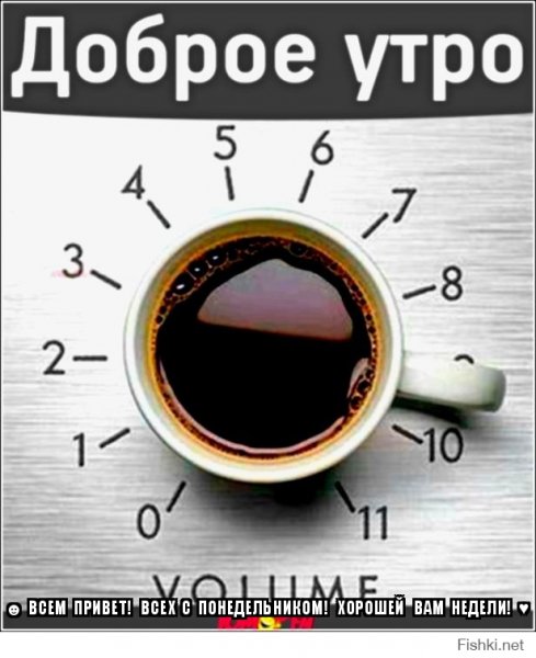 Доброе утро кофе понедельник