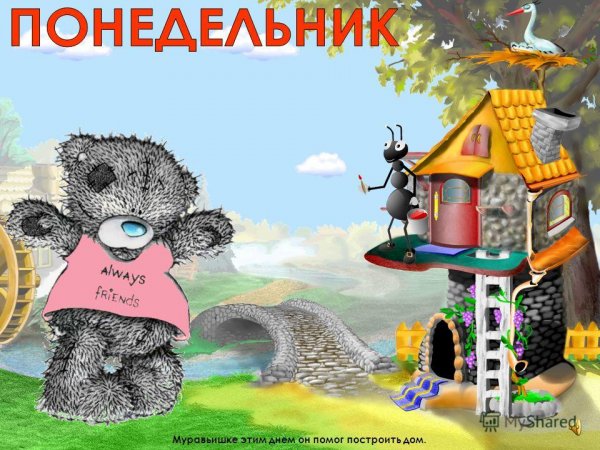 Мишка утром в понедельник