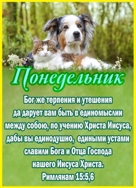 Христианские открытки понедельник