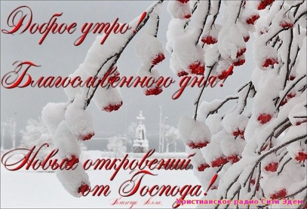 Доброго зимнего утра и благословенного дня