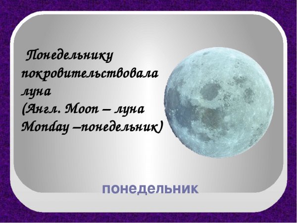 Понедельник Планета Луна