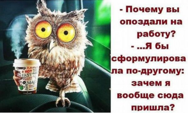 Почему вы опаздала на работу
