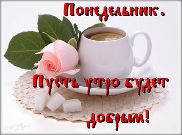 С добрым утром понедельника