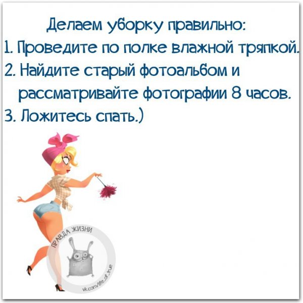 Смешные цитаты про уборку