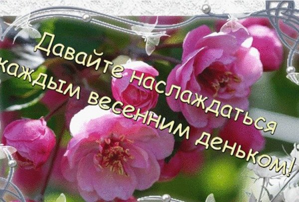 Доброго весеннего субботнего дня