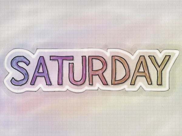 Saturday надпись