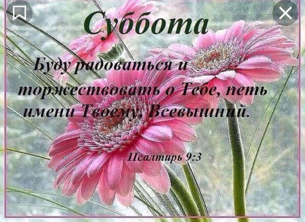 Христианские поздравления с днем субботним
