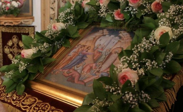 Лазарева суббота икона в храме