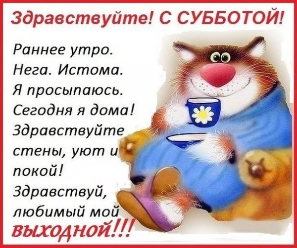 Открытки с субботой прикольные