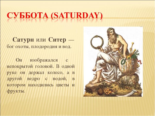 Суббота день Сатурна рекомендации