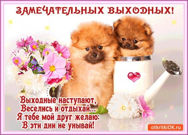 Хороших выходных открытки