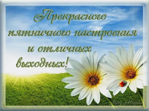 Доброй пятницы и хороших выходных