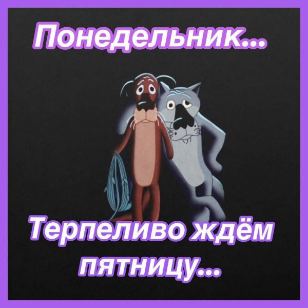 План на понедельник ждать пятницу