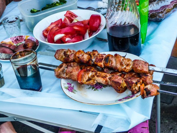 Шашлык печень
