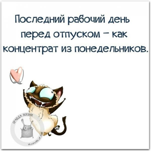 Последний день перед отпуском приколы