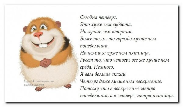 Смешные фразы про четверг