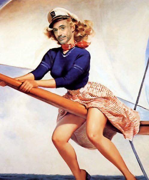 Gil Elvgren девушка на кухне