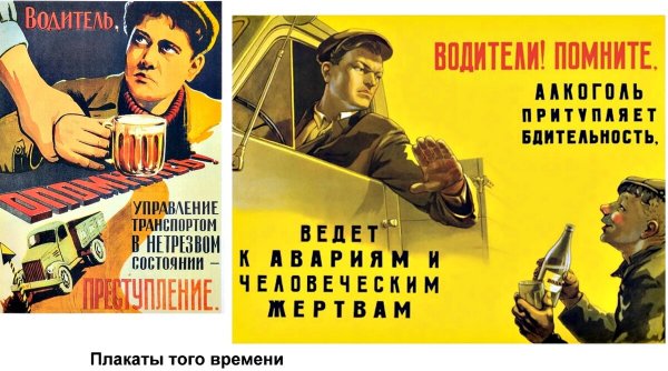 Плакаты СССР про водителей