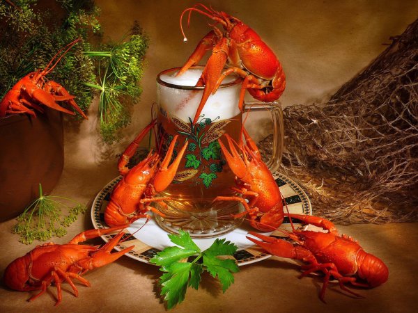 Натюрморт из морепродуктов