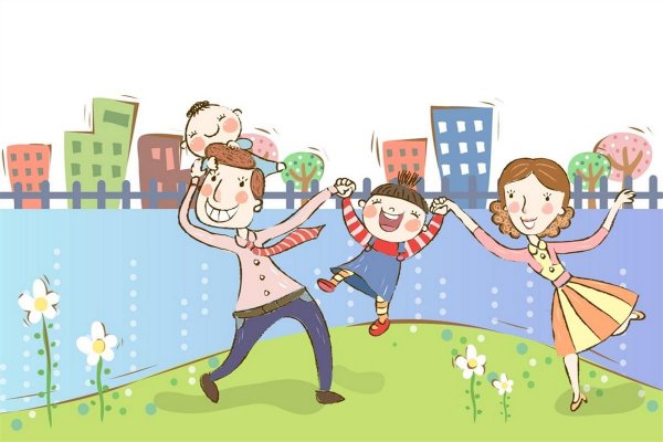 Счастливая семья рисунок