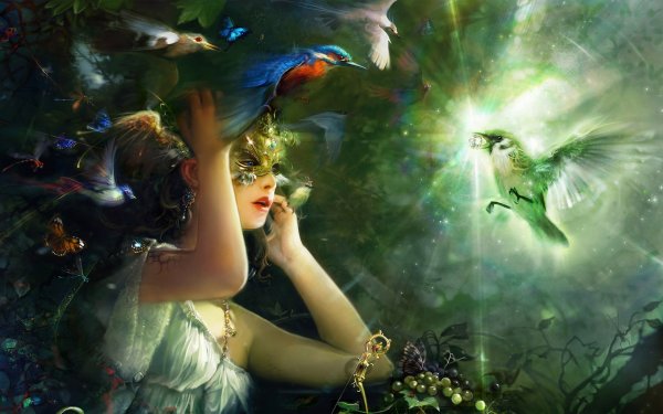 Фэнтези девушки природа