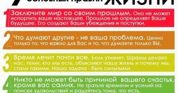 Семь основных правил жизни