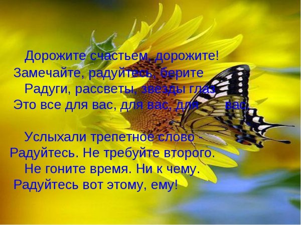 Дорожите счастьем дорожите