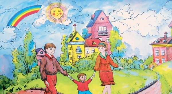 Город детства рисунок