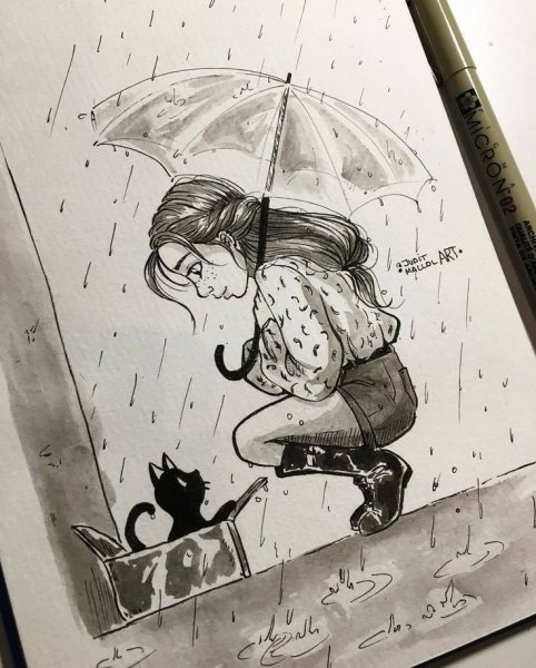 Счастье рисунок карандашом
