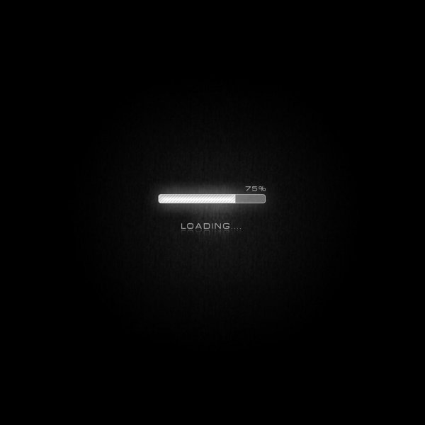 Loading на черном фоне