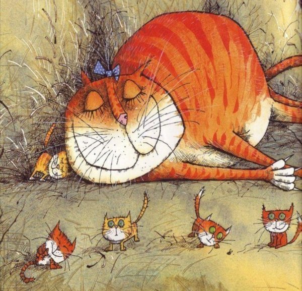 Коты иллюстрации художника