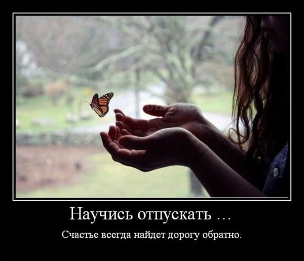 Научись отпускать счастье всегда найдет дорогу обратно