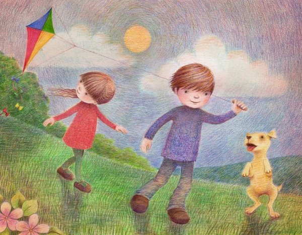 Рисунок на тему детство