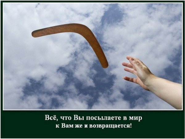 Бумеранг в руке