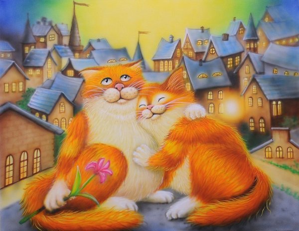 Картины с кошками прикольные