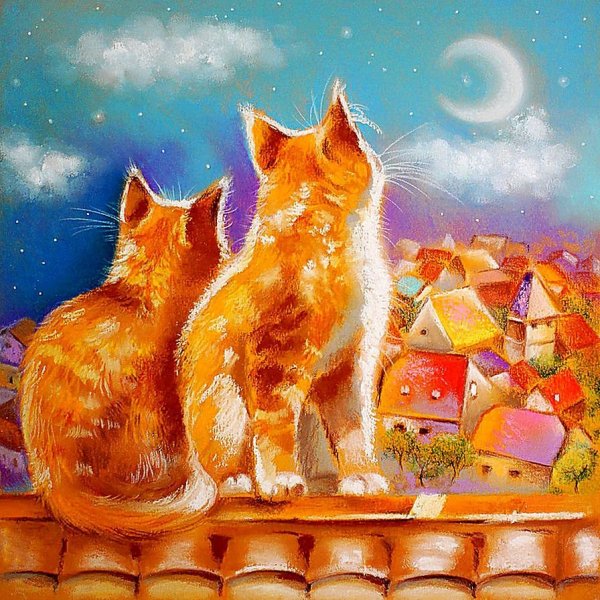 Кошки рисунки художников