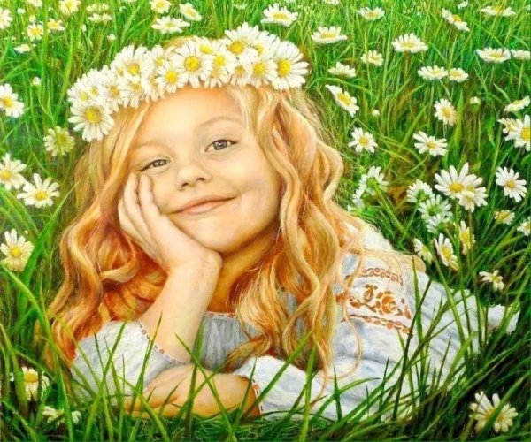 Девочка в ромашках