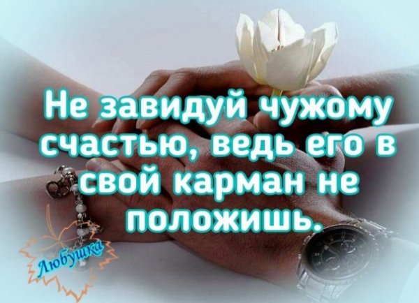 Не завидуй чужому счастью
