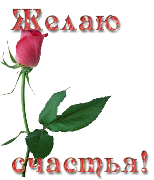 Желаю счастья на прозрачном фоне