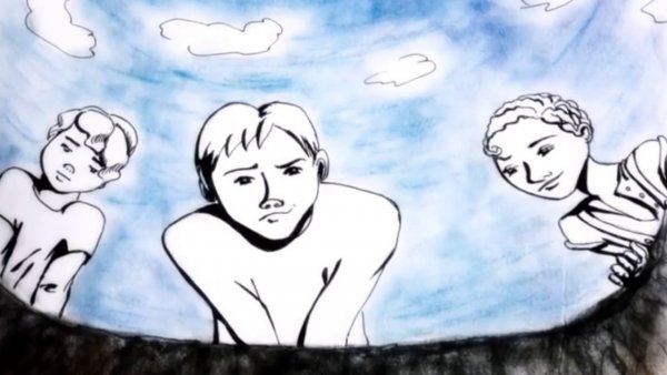 Человек падает в яму рисунок