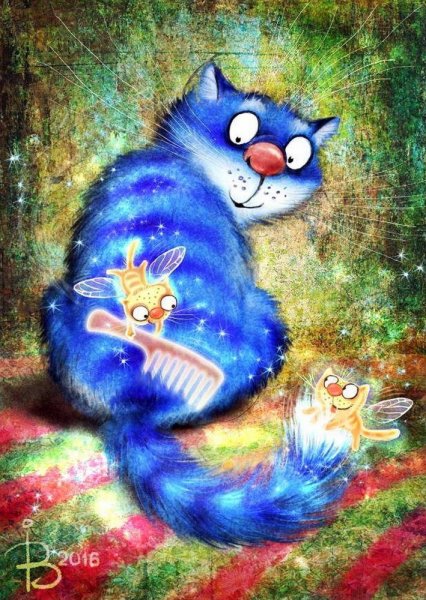 Синий кот Ирины Зенюк