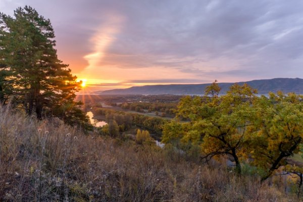 Волга осень Жигулевские горы