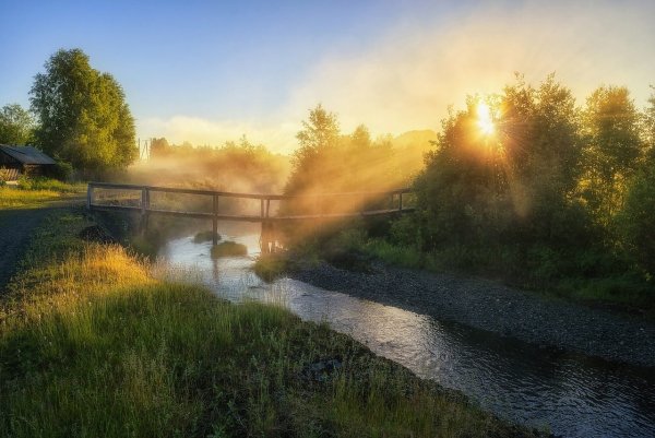 Русская природа утро