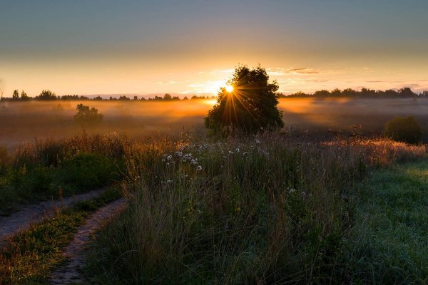 Рассвет в деревне