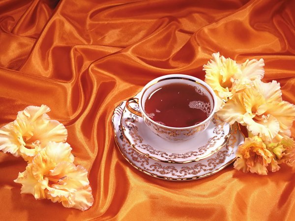 Открытки с чашечкой чая