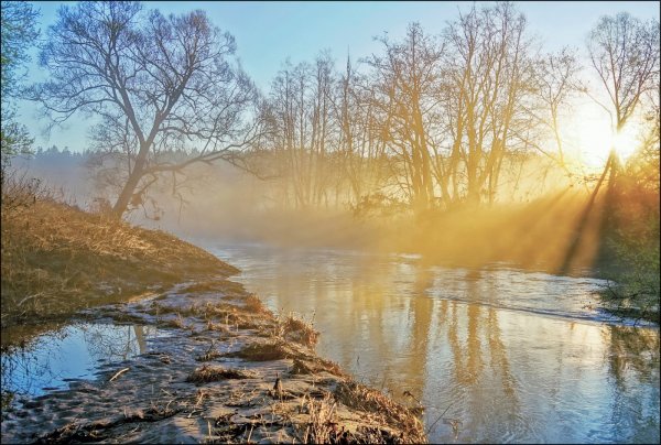 Весна река солнце