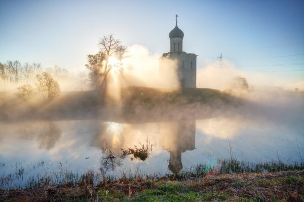 Новосибирск храм Церковь туман берег