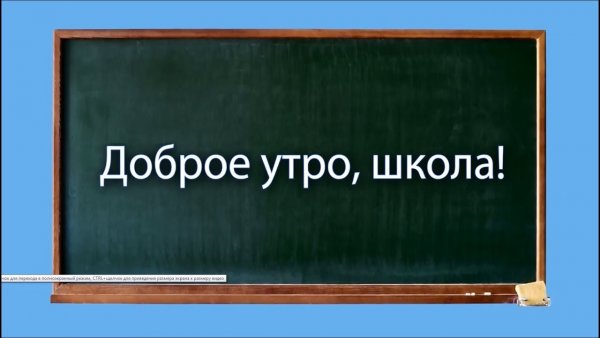 Утро в школу