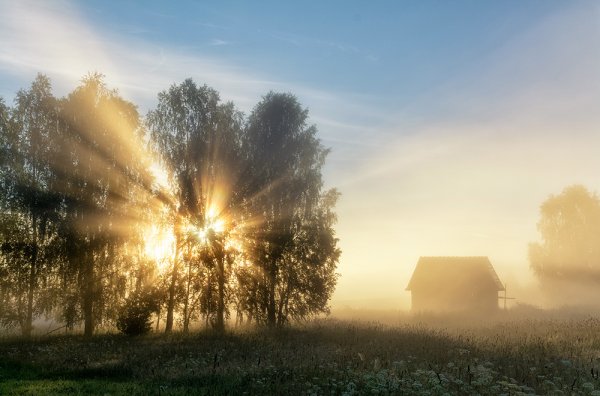 Рассвет в деревне