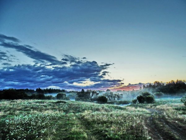Пейзаж прохладное утро